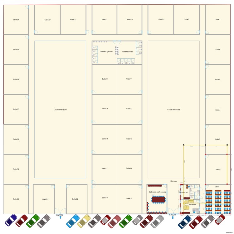positions colonnes. Floor plan with 0 room and 0 m2