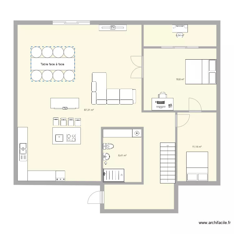 Hus 2. Floor plan with 