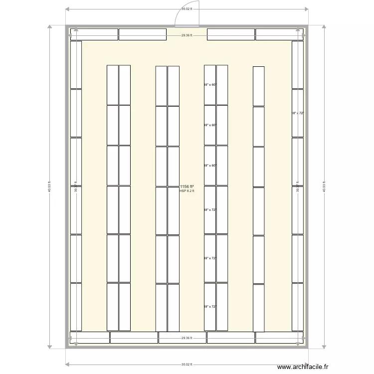 KVK shelving. Floor plan with 