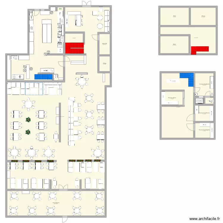 Disen&otilde; y equipamientos Cocina 2. Floor plan with 