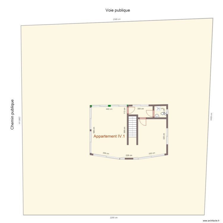 Appartement IV1. Floor plan with 0 room and 0 m2