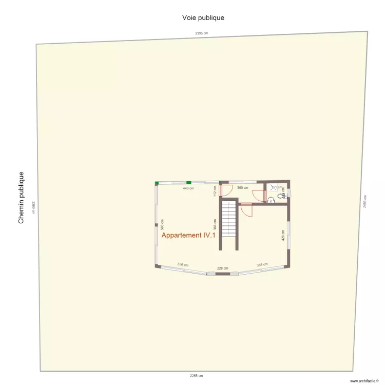 Appartement IV1. Floor plan with 