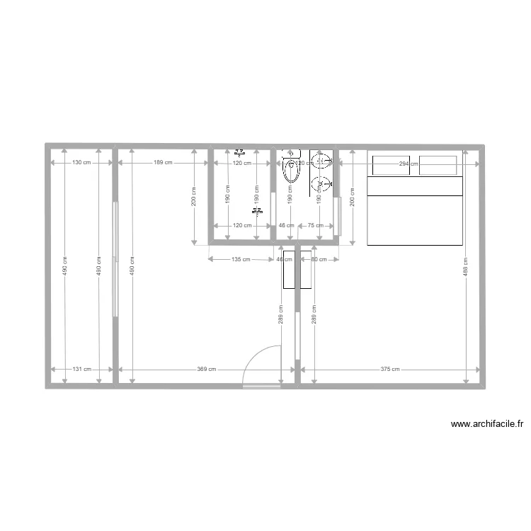 Master Bedroom Rev 2. Floor plan with 