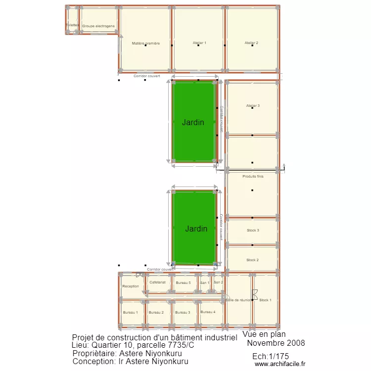 hangars q10 vue en plan v2. Floor plan with 