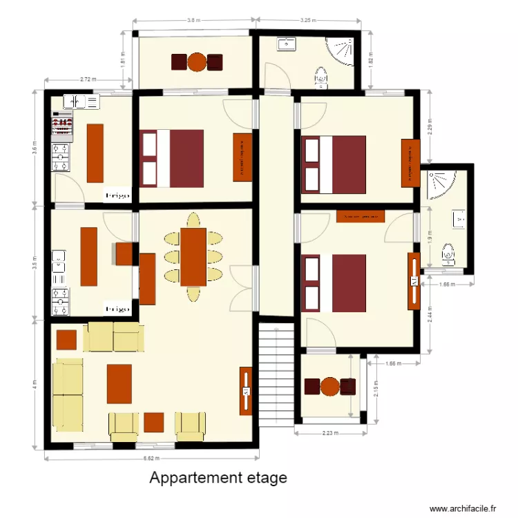 new prosper etage. Floor plan with 
