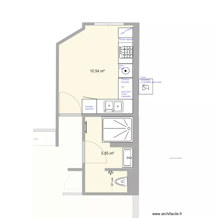 1 ER ETAGE sabah proposition 1. Floor plan with 