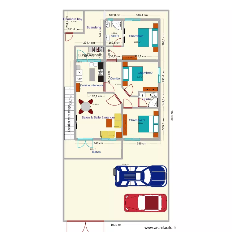 gael rez de chauss&eacute;e gael. Floor plan with 