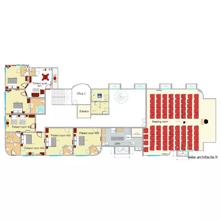 mirador clinic third flloor. Floor plan with 