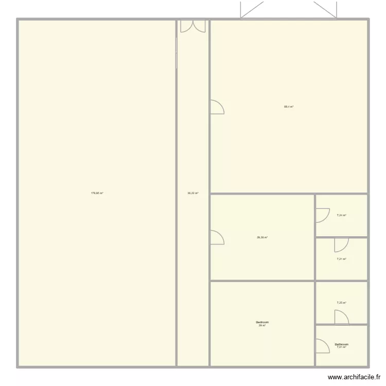casa 1 (plano final). Floor plan with 9  and 392 m²