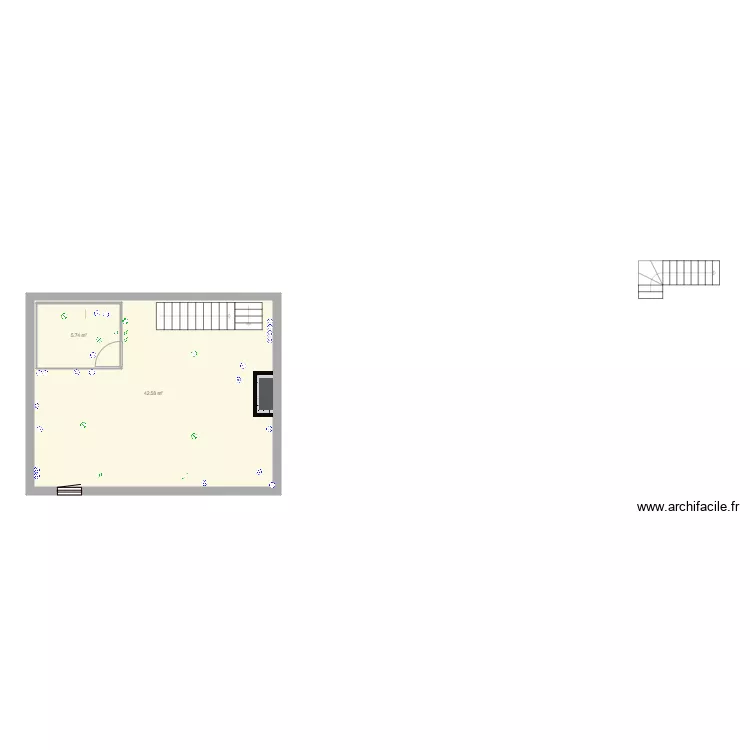 Plan Orus RDC. Floor plan with 