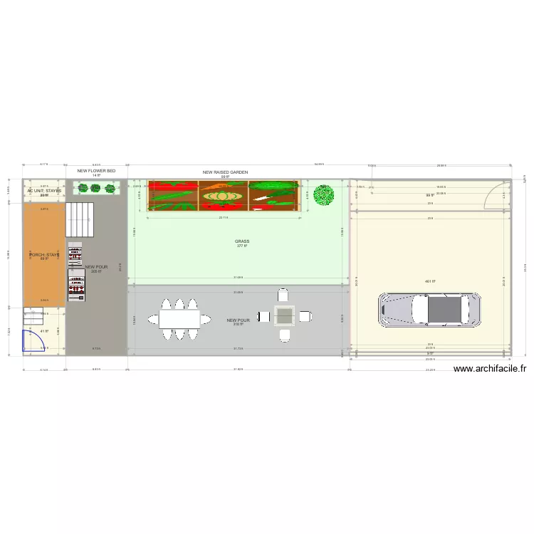 Backyard CARPORT IDEA 5. Floor plan with 