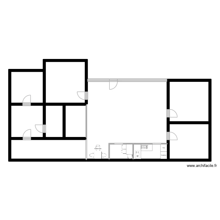 Plan 1. Floor plan with 11  and 157 m²