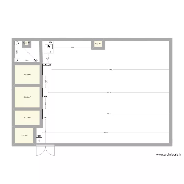 josue. Floor plan with 6  and 10 m²