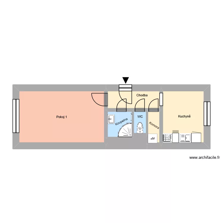 Ciheln&iacute; 1606, byt 1. Floor plan with 11  and 157 m²