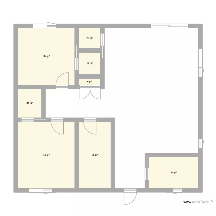 Maison sur le cap. Floor plan with 8 and 51 m² Maison sur le cap. Floor plan with 8 and 51 m²