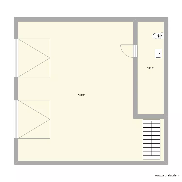 Etage 1. Floor plan with 2  and 78 m²