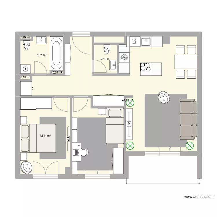 diplomski rad1. Floor plan with 8 and 69 m² diplomski rad1. Floor plan with 8 and 69 m²