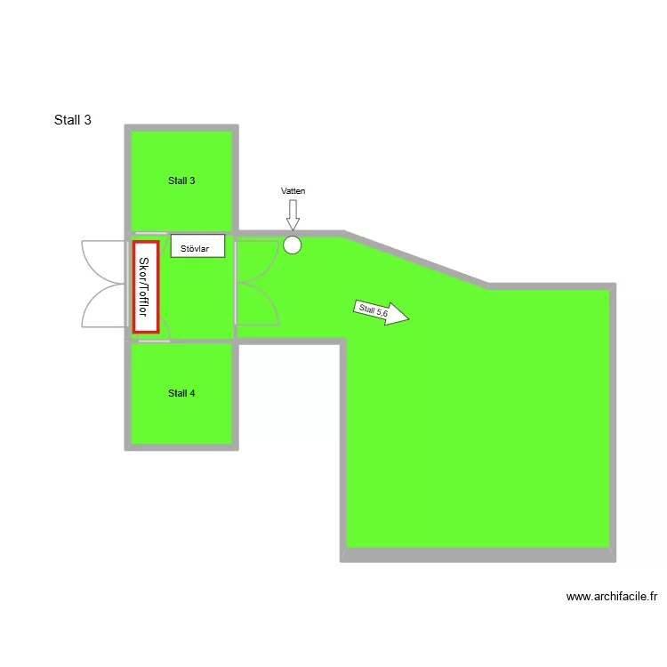 &Auml;spes&auml;ter Gamla. Floor plan with 4  and 40 m²