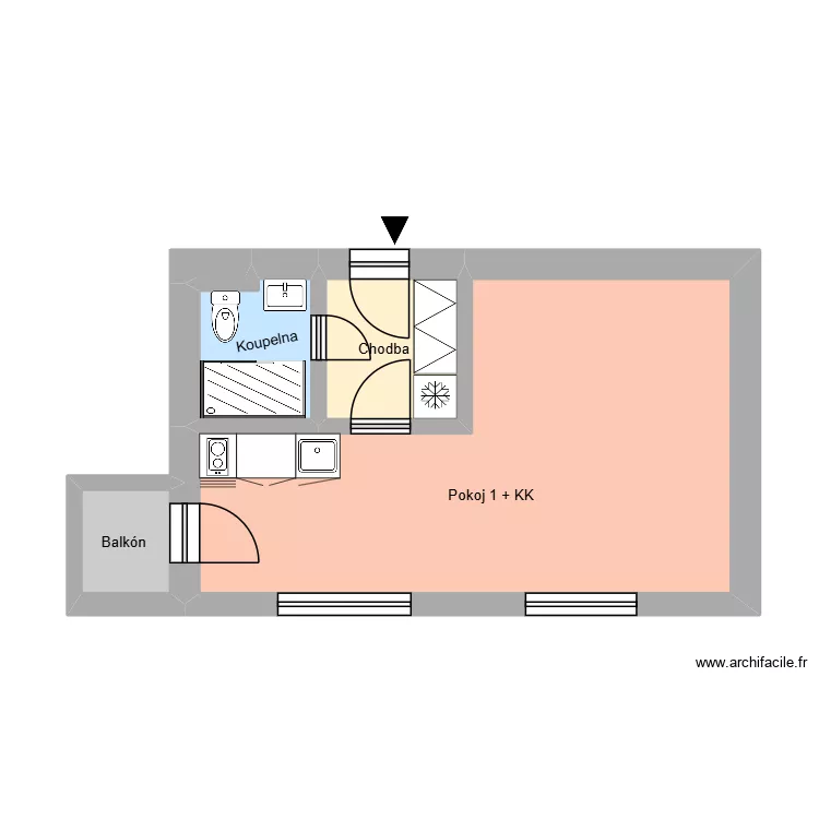 Opletalova 603, byt 12. Floor plan with 9  and 152 m²