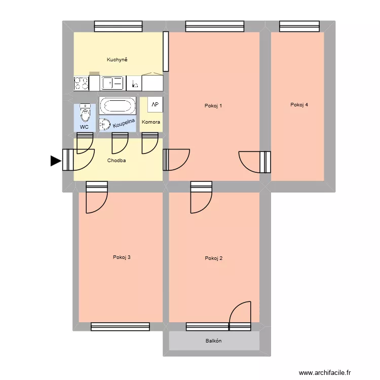 Matuškova 1055, byt 13. Floor plan with 15 and 206 m² Matuškova 1055, byt 13. Floor plan with 15 and 206 m²