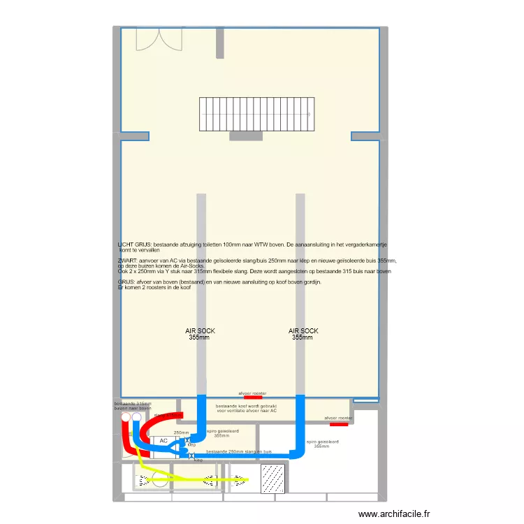 94B ventilatie-nieuw. Floor plan with 