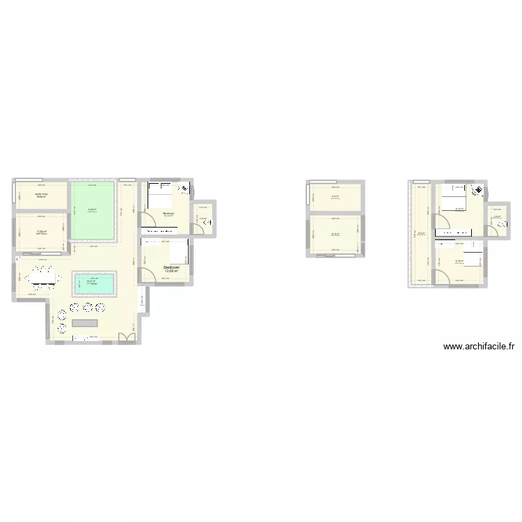 tred with 2nd floor. Floor plan with 14  and 190 m²