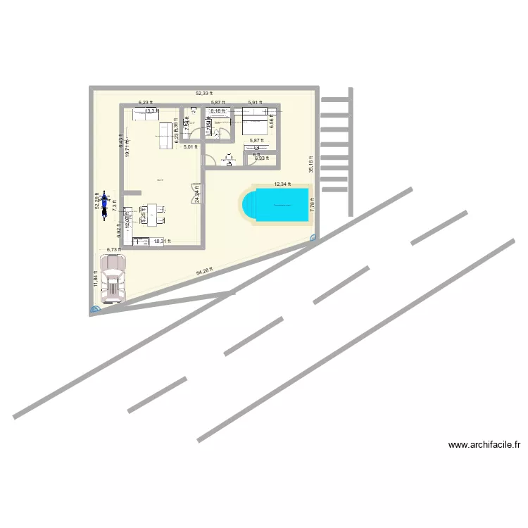 La Quezada. Floor plan with 5 and 273 m² La Quezada. Floor plan with 5 and 273 m²