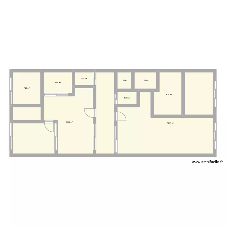 tercera planta. Floor plan with 9 Rooms and 118 m² tercera planta. Floor plan with 9 Rooms and 118 m²
