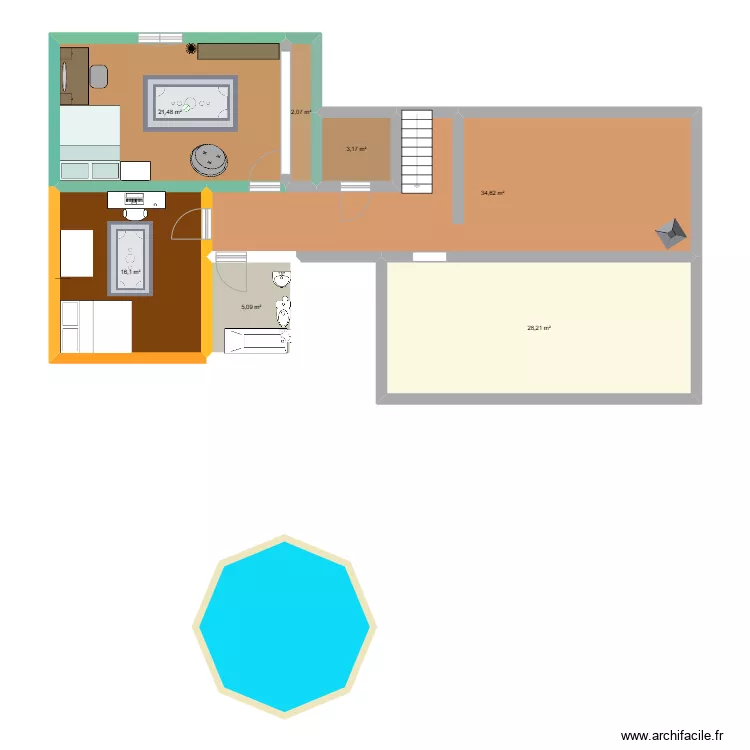 Sous-sol. Floor plan with 