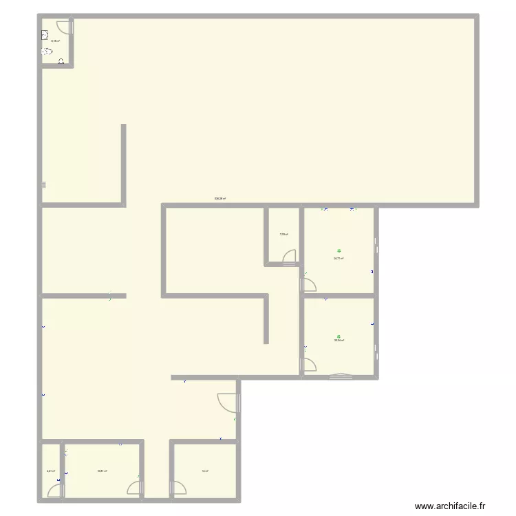Plano Casa CA. Floor plan with 8  and 630 m²