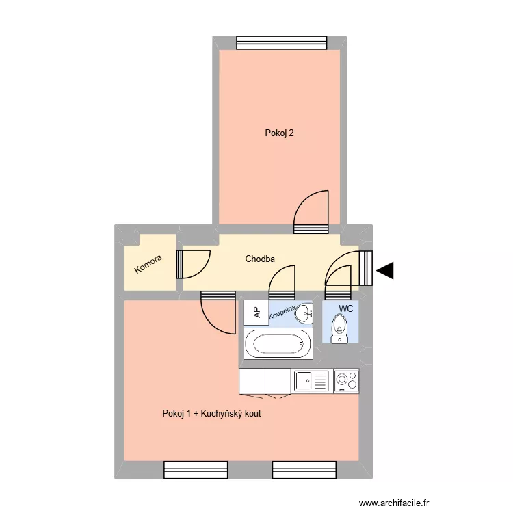 Pastrňákova 1132, byt 4. Floor plan with Pastrňákova 1132, byt 4. Floor plan with