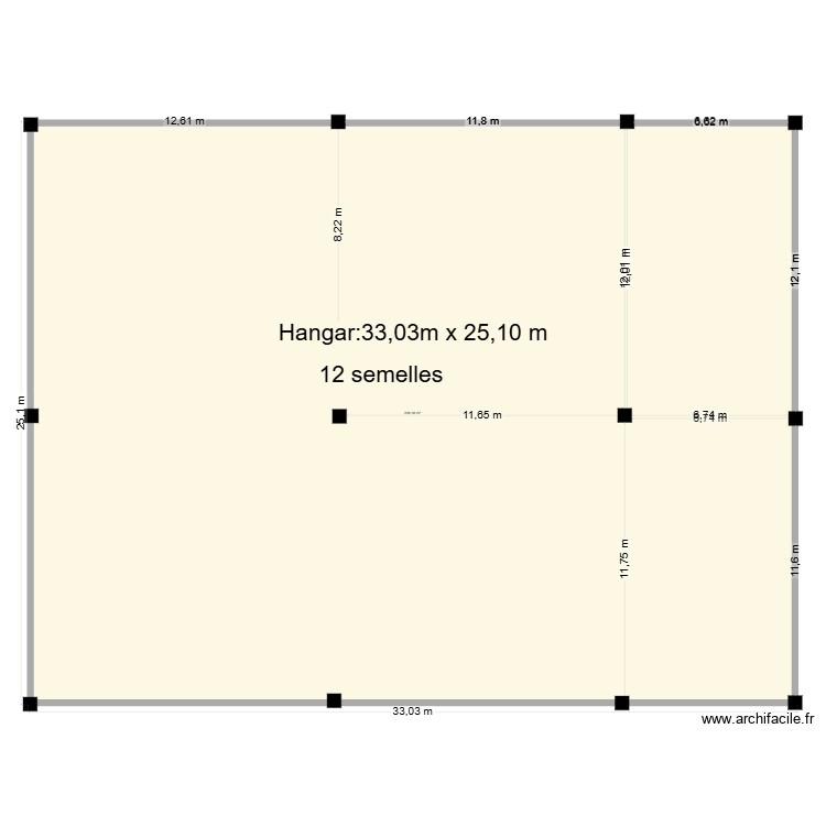 anciennes semelles  hangar1 et 2. Floor plan with 0 room and 0 m2