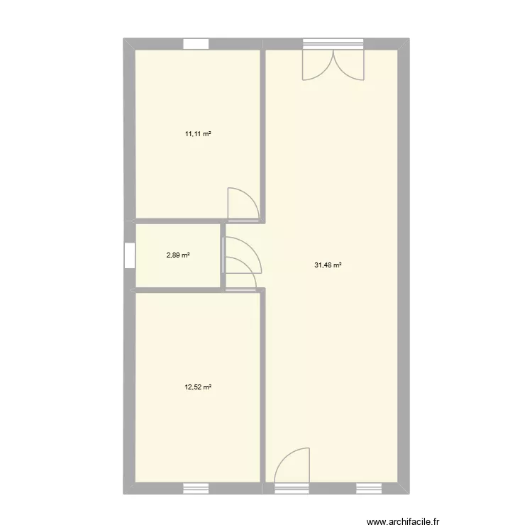 mario. Floor plan with 4  and 58 m²
