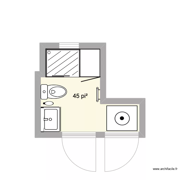 Bath#2 same walls. Floor plan with 