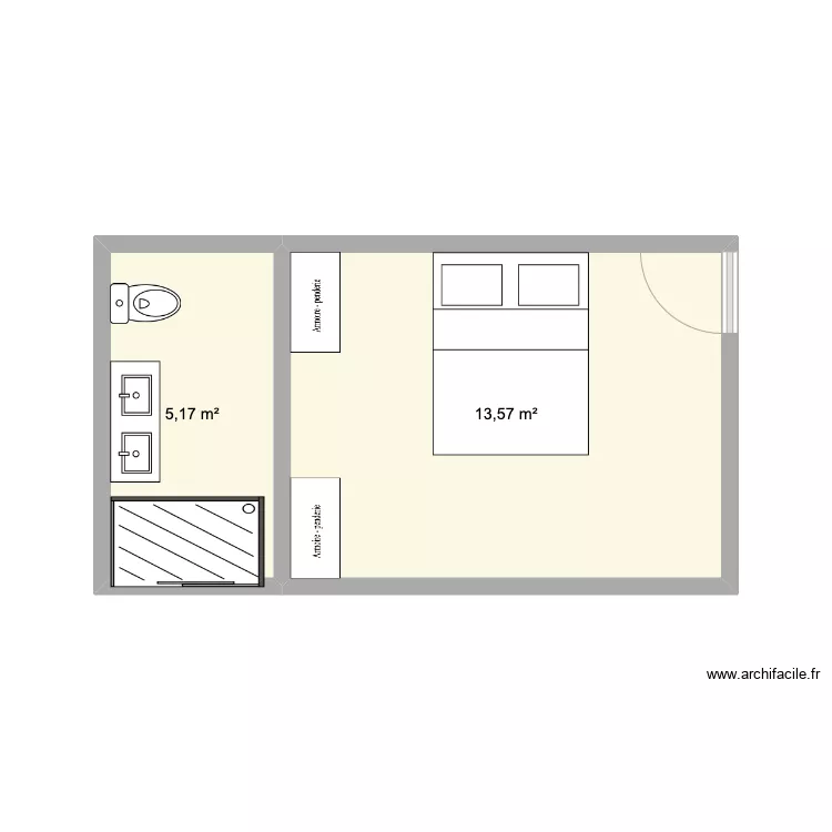chambre casa blanca. Floor plan with 