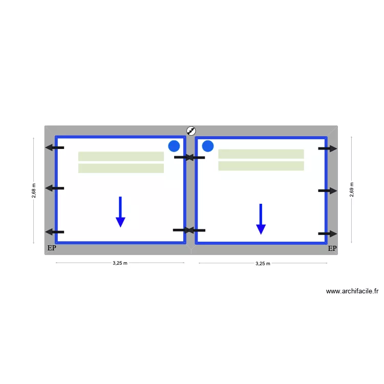 Martins Alges 2. Floor plan with 4 Rooms and 35 m²
