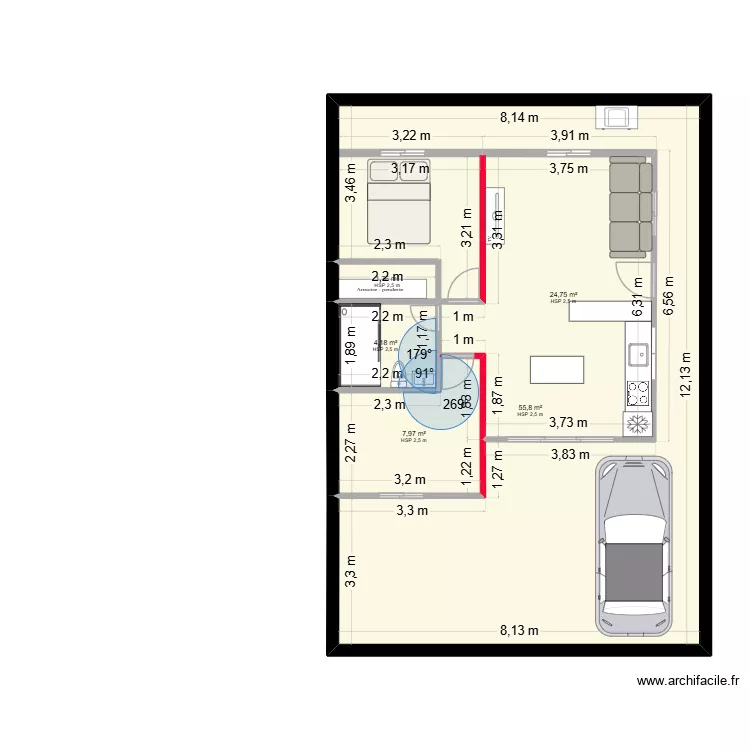op&ccedil;&atilde;o 2. Floor plan with 5 Rooms and 94 m²
