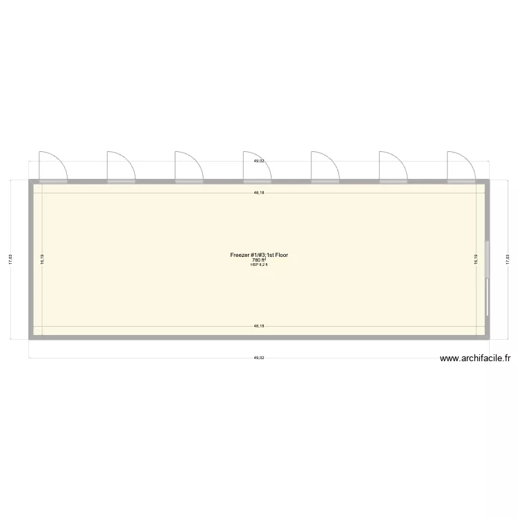 DES Freezer #1 and #2. Floor plan with DES Freezer #1 and #2. Floor plan with