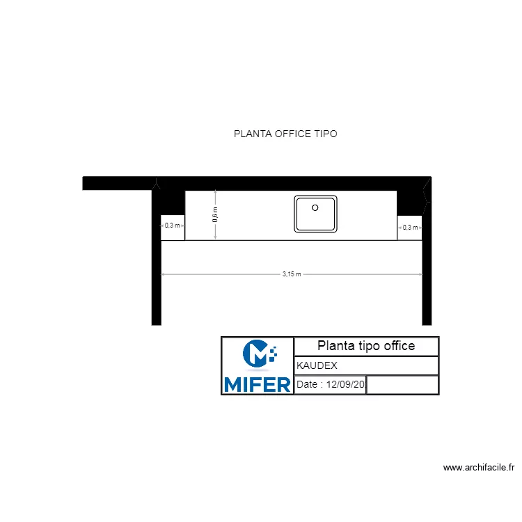 KAUDEX  ----   OFFICE PLANTAS 1 A 4. Floor plan with 