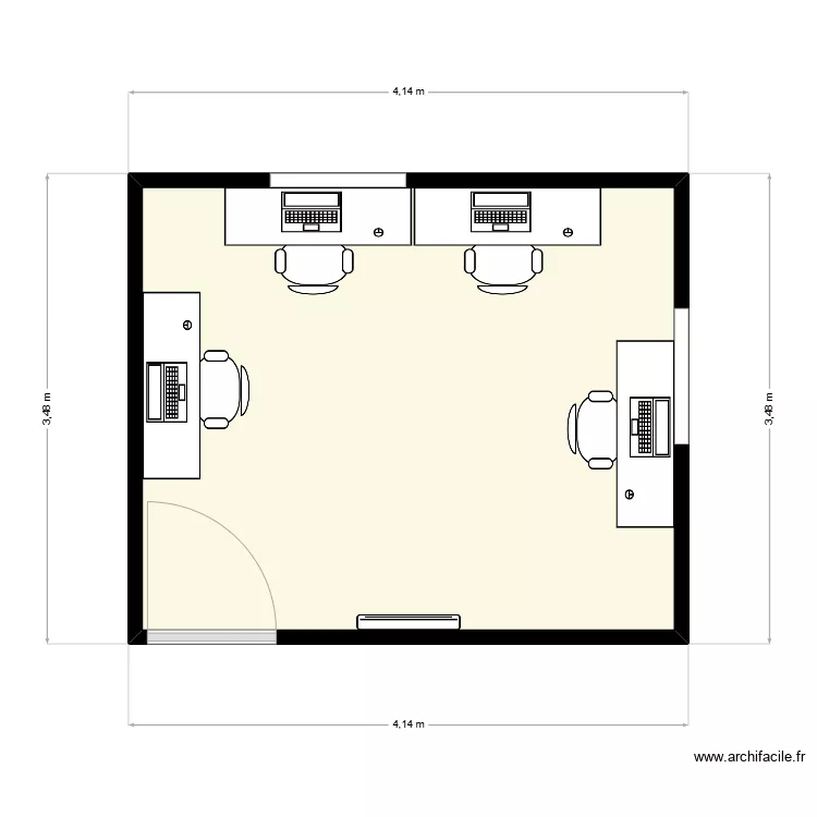 STK - Chalet GF Office v1. Floor plan with 