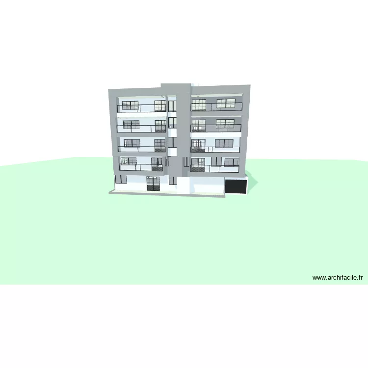 PROJET R+4 asc2 300sqm. Floor plan with 67  and 1669 m²