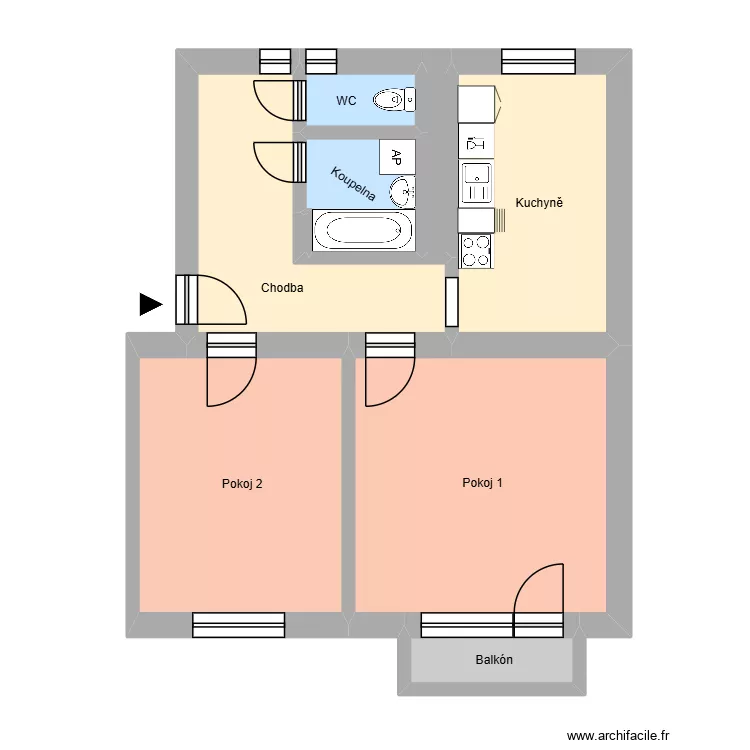 Korunn&iacute; 1088, byt 5. Floor plan with 13  and 180 m²
