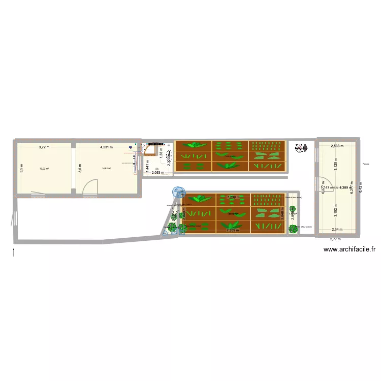Casa-vendas_HP_Lado2. Floor plan with 7  and 71 m²