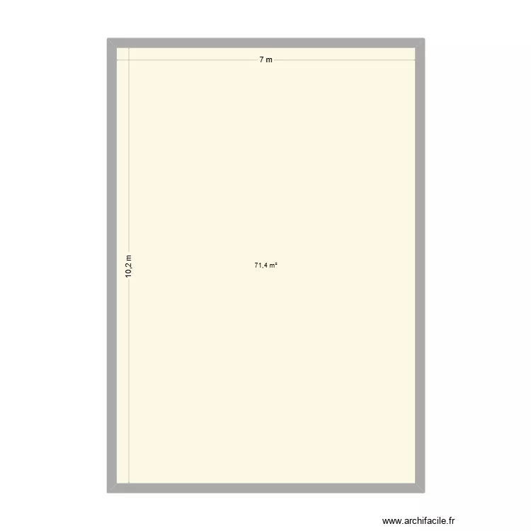 BRAN. Floor plan with 1 Room and 71 m²