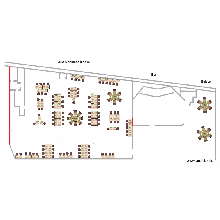 Plan phase 25.03 decalage. Floor plan with 1  and 2 m²