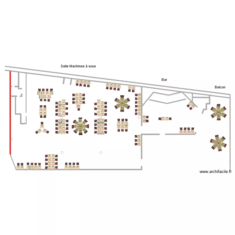 Plan phase 23.03 decalage. Floor plan with 1  and 2 m²