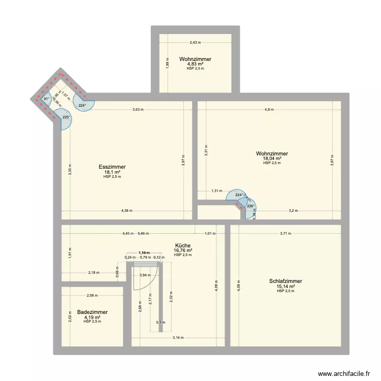 Neu_Grundriß. Floor plan with 7 Rooms and 78 m² Neu_Grundriß. Floor plan with 7 Rooms and 78 m²