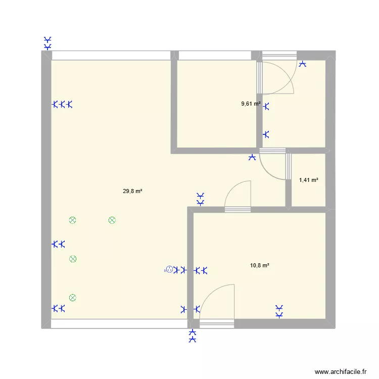 Poolhouse. Floor plan with 