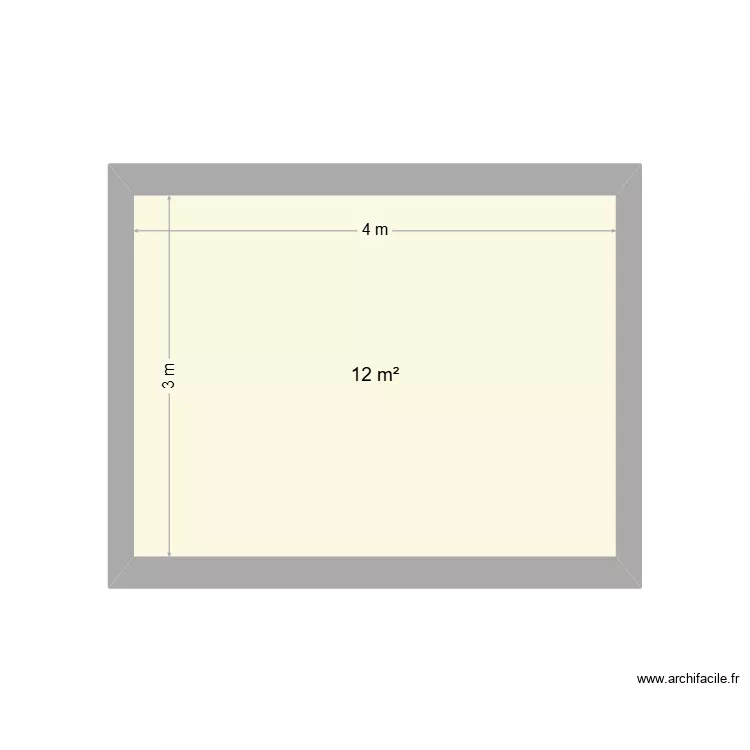 Chacara. Floor plan with 1  and 12 m²
