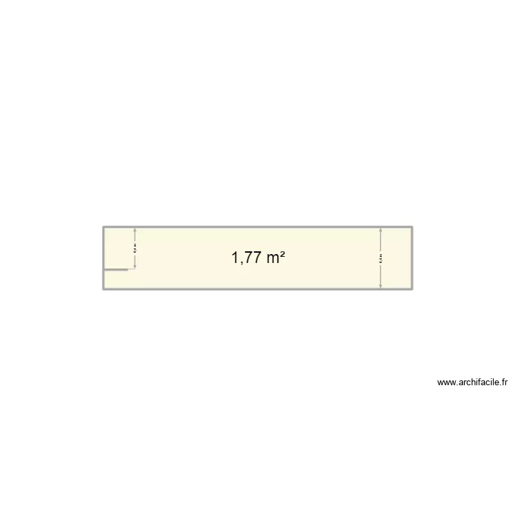 kitchen frame. Floor plan with 1  and 2 m²